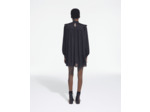 Robe Courte Manches Longues Col Smock black