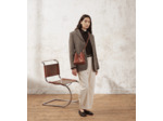 Mini sac seau Louise en cuir grainé