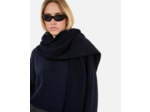 Écharpe en laine bleue dark blue