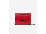 Sac Emily Chaîne En Cuir Rouge Effet Crocodile red