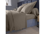 Drap housse Partition Satin de coton Coloris Taupe