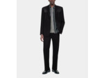 Veste En Laine Avec Détails En Cuir Noire black