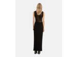 Robe longue sans manches detail dentelle dos black