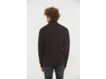 Gilet boutonné col montant en maille fantaisie épaisse et structurée