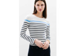 T-shirt lana à rayures