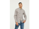 Chemise allover, piping et broderie poitrine
