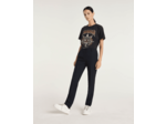 Basket en cuir avec lacet-shirt mouchetes