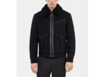 Blouson Aviateur En Laine Mélangée Noir black