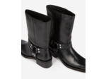 Bottes à sangles en cuir noir black