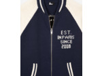 Cardigan zippe dark navy-ecru