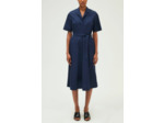 Robe longue à col chemise en coton - PERRINE