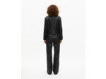 Blouson court en cuir noir black