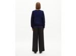 Pull en pied de poule en laine mélangée bleu black navy