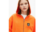 Sweat zippe avec blason orange