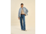 Jean large taille haute sans coutures