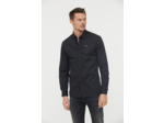 Chemise allover, piping et broderie poitrine