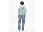 Cardigan a capuche tie and dye kaki / white