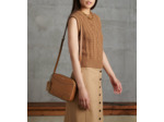 Sac bandoulière moyen modèle Romy en cuir grainé et lisse
