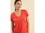 Tee-shirt col V en coton