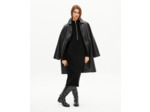 Robe longue en laine mélangée col zippé noire black