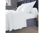 Drap housse Partition Satin de coton Coloris Blanc