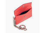 Porte cartes avec mousqueton Emilie en cuir signature T