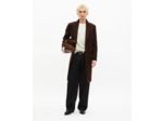 Manteau long en laine marron chocolate