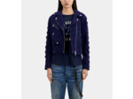 Blouson Cuir Suede dark blue
