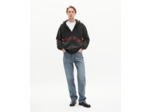 Sweatshirt zippé avec sérigraphie noir black washed