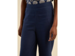 Pantalon taille haute 7/8 brodé