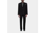 Veste En Laine Avec Détails En Cuir Noire black