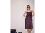 Robe Reane Chocolat en Polyester