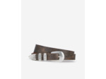 Ceinture Fine En Cuir Marron brown