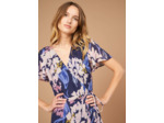 Robe midi cache-coeur imprimée