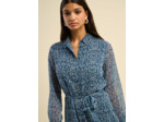 Robe chemise imprimée et longue