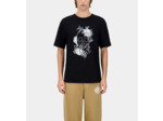 T-Shirt Manches Courtes Avec Print Skull Flowers black washed