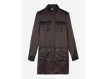 Robe saharienne courte marron brown