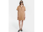 Robe Rosalia Beige en cuir