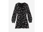 Robe courte manche flottante black / silver