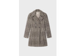 Manteau mi-long cintré à carreaux - LIVIE