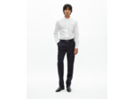 Pantalon de costume ajusté en laine marine bleu