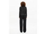 Pull en laine mélangée col claudine anthracite black