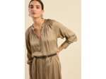 Robe chemise longue en satin