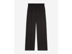 Pantalon large en laine noir black
