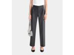 Pantalon À Pinces Gris En Flanelle grey