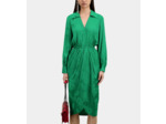 Robe Porte-Feuille Midi En Jacquard green