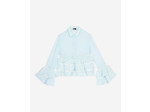 Chemise a volant avec bretelles baby blue