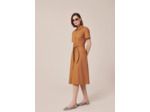 Robe Retronie Cognac en Coton