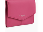 Petit portefeuille zippé Charlotte en cuir lisse