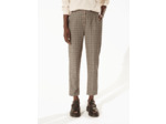 Pantalon droit carreaux sisal
